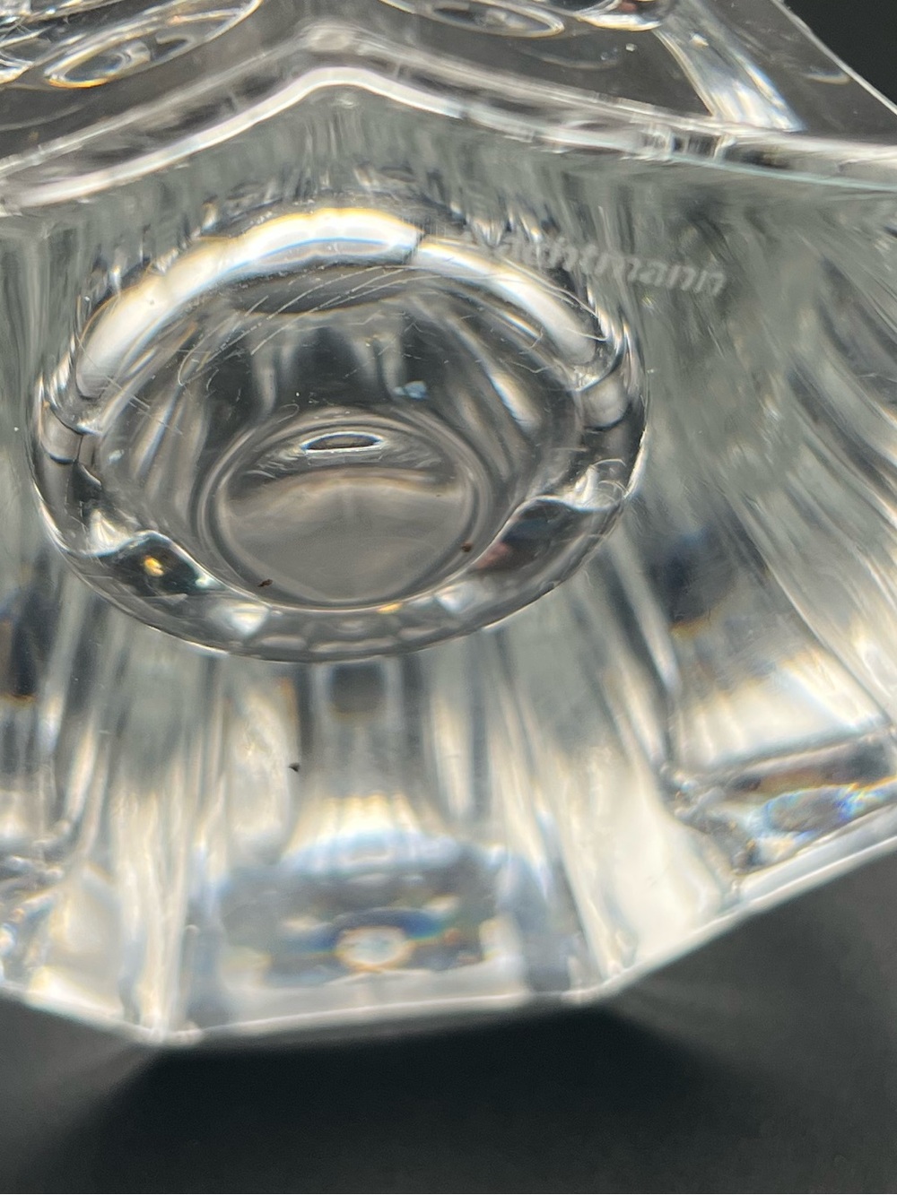 🇩🇪 Nachtmann Saphir Crystal Vase 8.25" Fluted Trumpet Vase Made in Germany